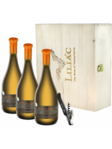 Liliac Chardonnay Orange Verticala Cutie Lemn | Liliac Winery | Lechinta